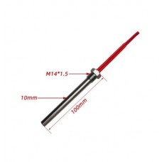 24V 200w/300w DC Cartridge Heater M14 Thread Stainless Steel Immersion Water Heating Element