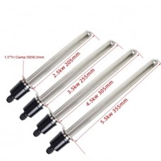 220v 5500w Electric Heating Element 1.5" Tri Clover SUS304 Immersion Tubular Water Heater for Brewing